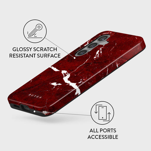 Iconic Red Ruby - Marble Samsung Galaxy S24 Plus Case 7