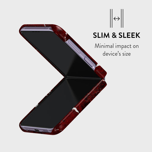 Iconic Red Ruby - Marble Samsung Galaxy Z Flip 4 Case 4
