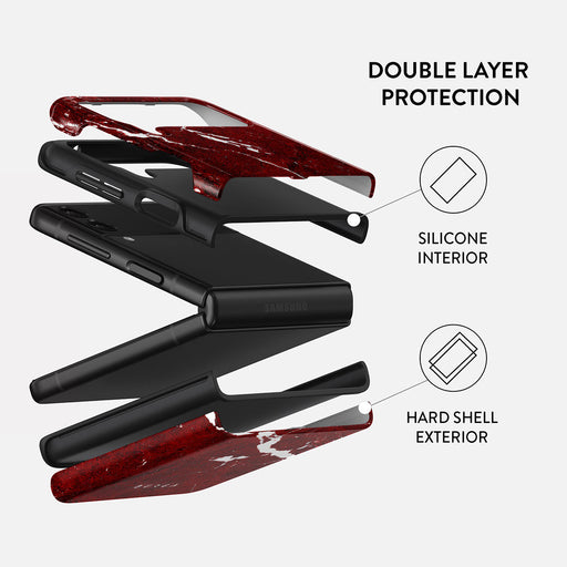 Iconic Red Ruby - Marble Samsung Galaxy Z Flip 3 Case 2