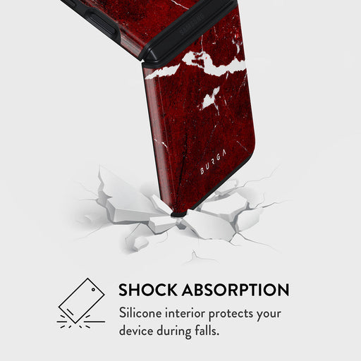 Iconic Red Ruby - Marble Samsung Galaxy Z Flip 3 Case 4