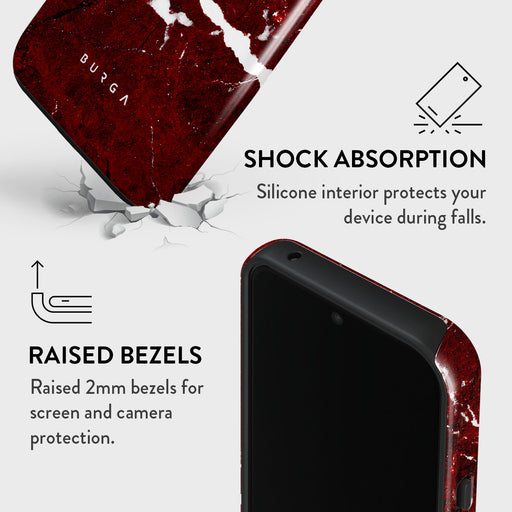 Iconic Red Ruby - Marble Google Pixel 8a Case 4