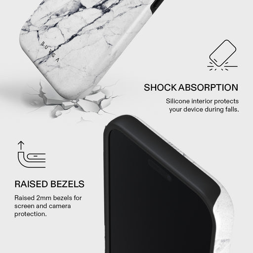 Satin White - Marble iPhone 17 Pro Max Case
