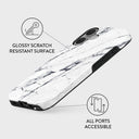Satin White - Marble iPhone 16 Case 3