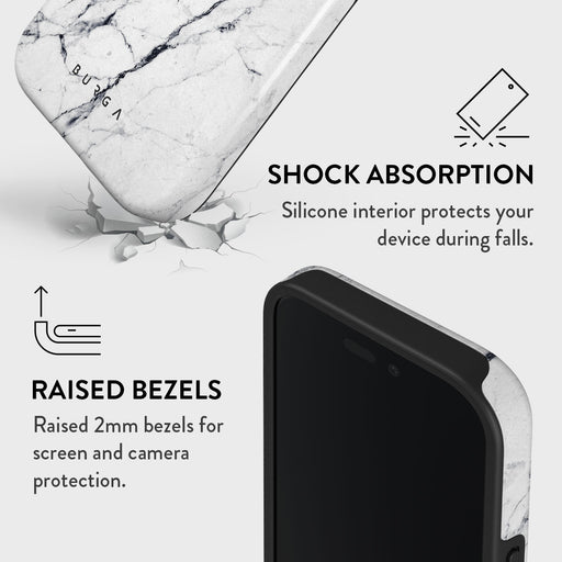 Satin White - Marble iPhone 16 Case 4