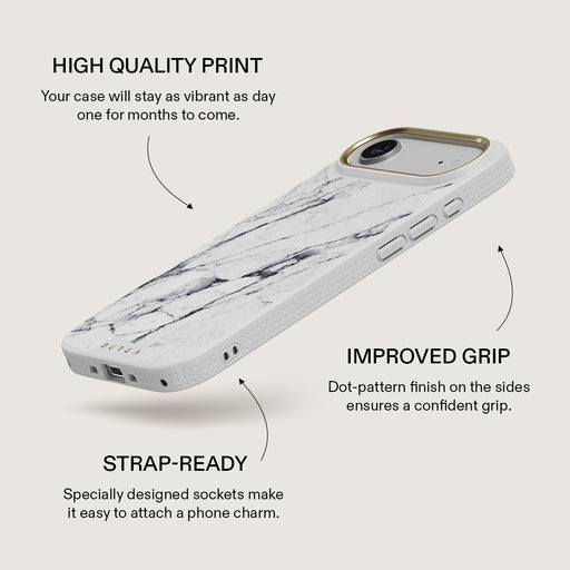 Satin White - Marble iPhone Air Case