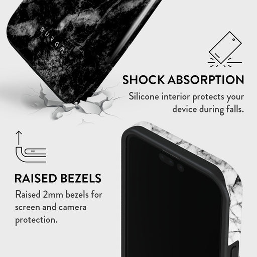 Fatal Contradiction - Black & White Marble iPhone 15 Pro Max Case