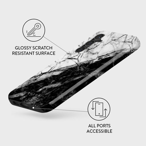Fatal Contradiction - Black & White Marble Samsung Galaxy S23 FE Case 3