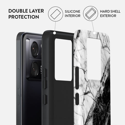Fatal Contradiction - Black & White Marble Xiaomi 13T Case 2