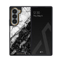 Fatal Contradiction - Black & White Marble Samsung Galaxy Z Fold 6 Case 1