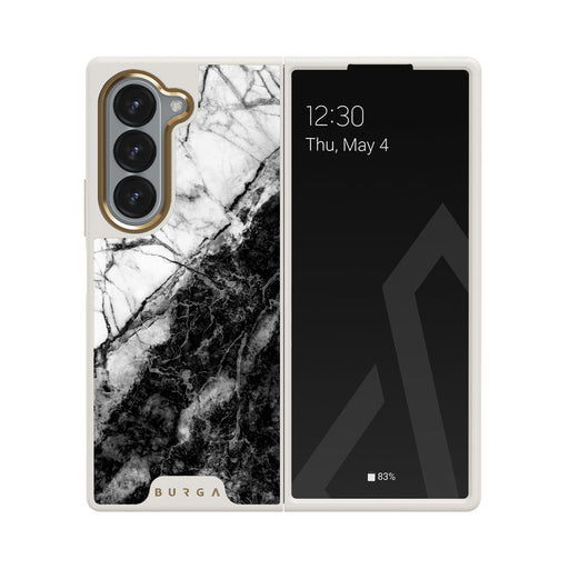Fatal Contradiction - Black & White Marble Samsung Galaxy Z Fold 6 Case 24