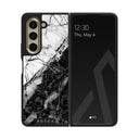 Fatal Contradiction - Black & White Marble Samsung Galaxy Z Fold 5 Case 1