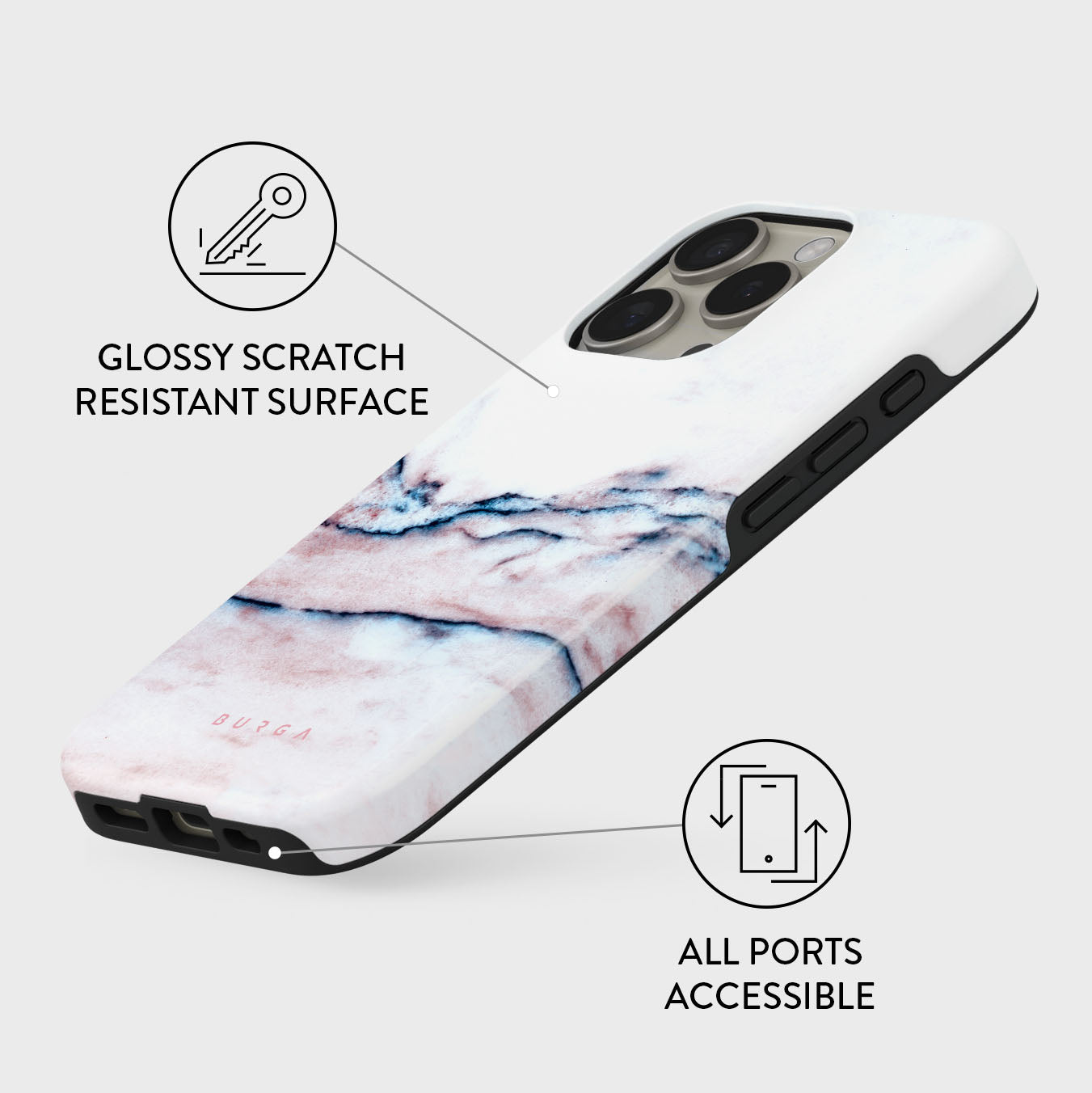 【BURGA】iPhone16 ケース Amazon.com: BURGA Phone Case for iPhone 16 Pro - Cute