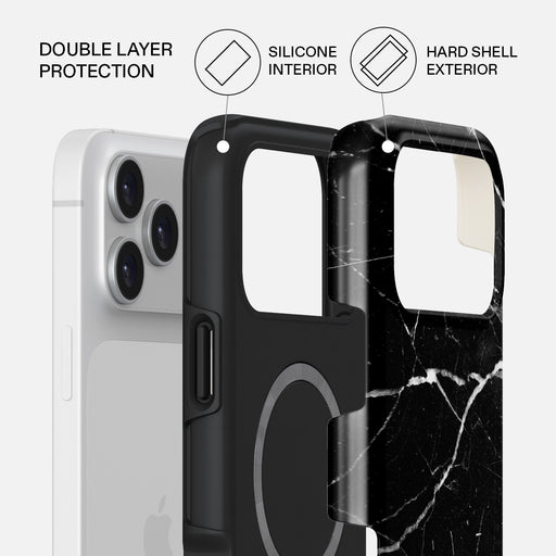 Noir Origin - Black Marble iPhone 17 Pro Max Case