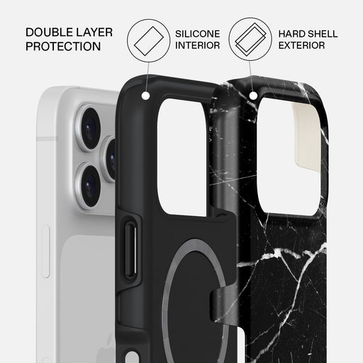 Noir Origin - Black Marble iPhone 17 Pro Case