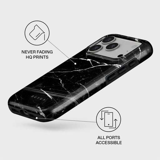 Noir Origin - Black Marble iPhone 17 Pro Case