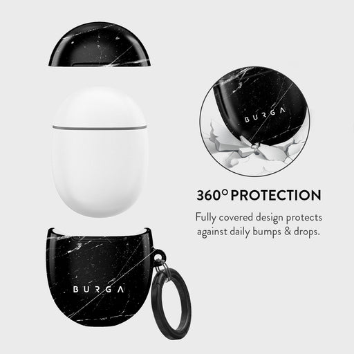 Noir Origin - Black Marble Google Pixel Buds Pro Case 2