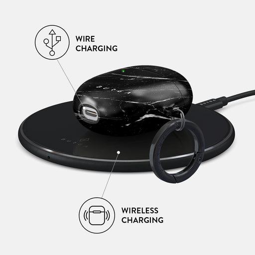 Noir Origin - Black Marble Google Pixel Buds Pro Case 3