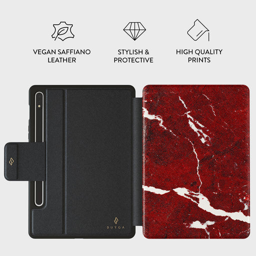 Iconic Red Ruby - Marble Samsung Galaxy Tab S9 FE Case 2