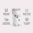 Satin White - Marble Travel Mug 7