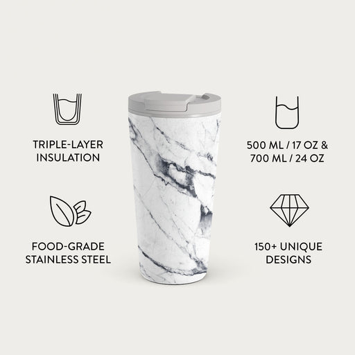 Satin White - Marble Travel Mug 7