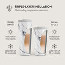 Satin White - Marble Travel Mug 13