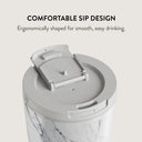 Satin White - Marble Travel Mug 15