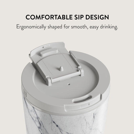 Satin White - Marble Travel Mug 15