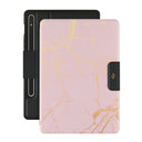 Peachy Gold - Pink Marble Samsung Galaxy Tab S9 Case 1