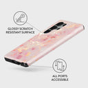 Golden Coral - Pink Samsung Galaxy S25 Ultra Case 3
