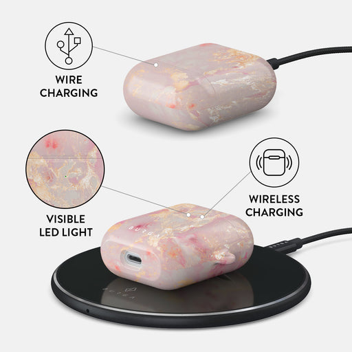 Golden Coral - Pink AirPods Case 3