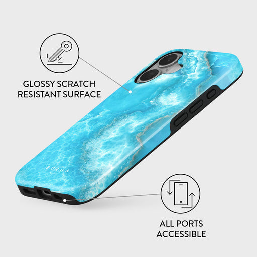 Ocean Waves - Blue iPhone 16 Case