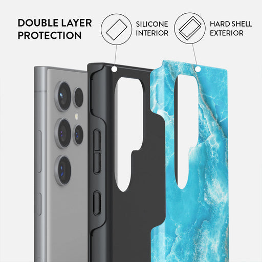 Ocean Waves - Blue Samsung Galaxy S24 Ultra Case 6