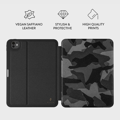 Night Black Camouflage - iPad Pro 11 (7th Gen) Case 3