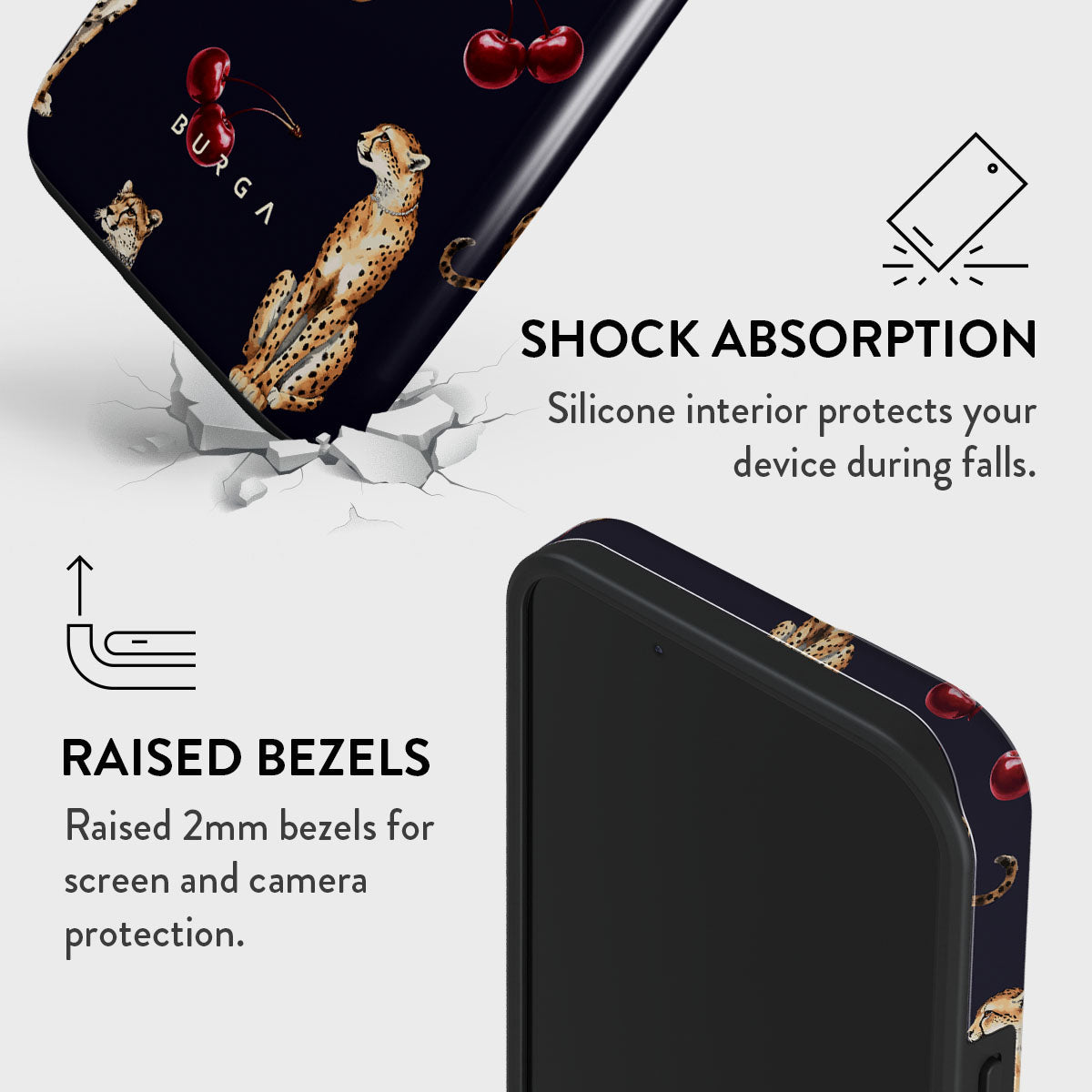 BURGA ヒョウ柄 iPhoneケース リング付きiPhone13ProMAX BURGA ヒョウ