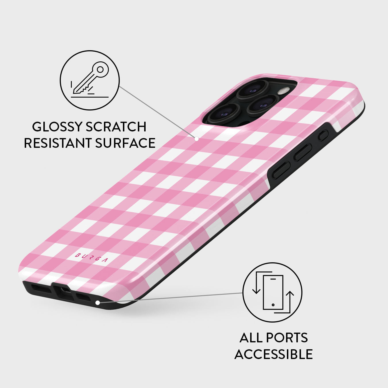 Think Pink - iPhone 15 Pro Max Case | BURGA