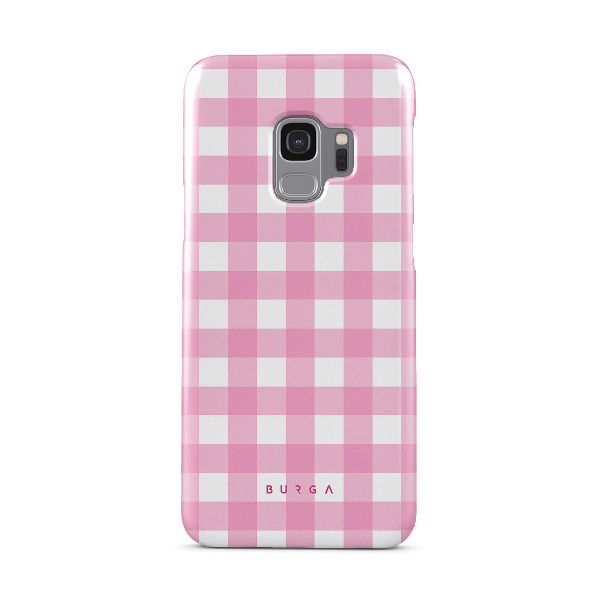 【BURGA】カスタマイズOK☆Think Pink〇チェック柄☆機種各種 BURGA】カスタマイズOK☆Think Pink〇チェック柄☆機種各種