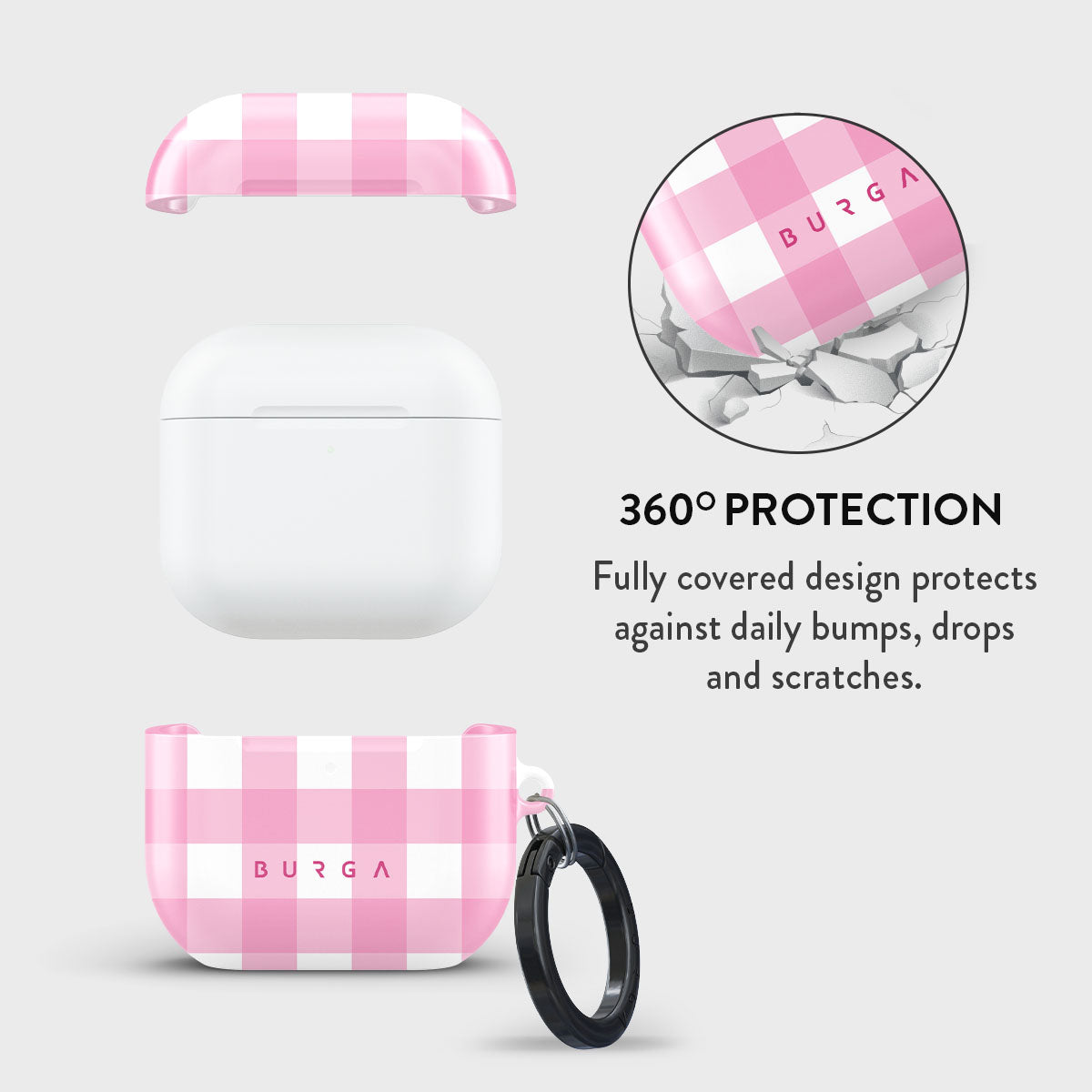 Think Pink - Apple AirPods 4 Case Cover | BURGA, image size:1200x1200
