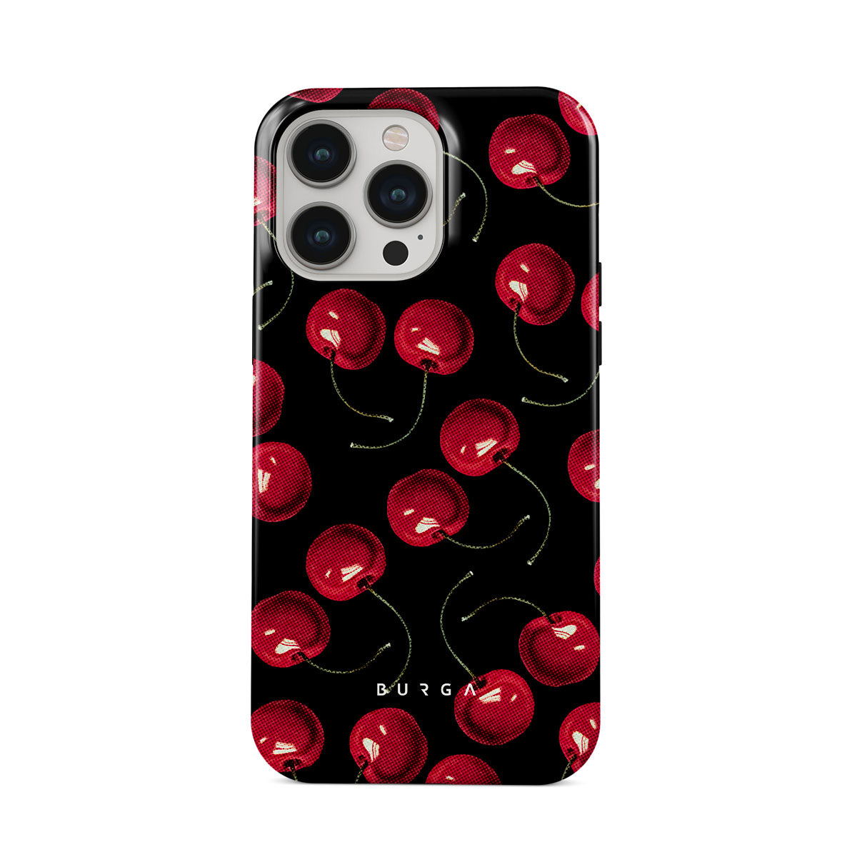 burga 新品 ♡iPhone 14 Pro ヒョウ柄　チェリー　ELITE burga 新品 ♡iPhone 14 Pro ヒョウ柄 チェリー ELITE