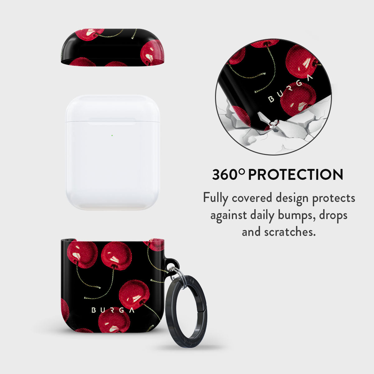cherry　Apple AirPods Afternoon Treat - Cherry Apple AirPods Max Case Cover | BURGA