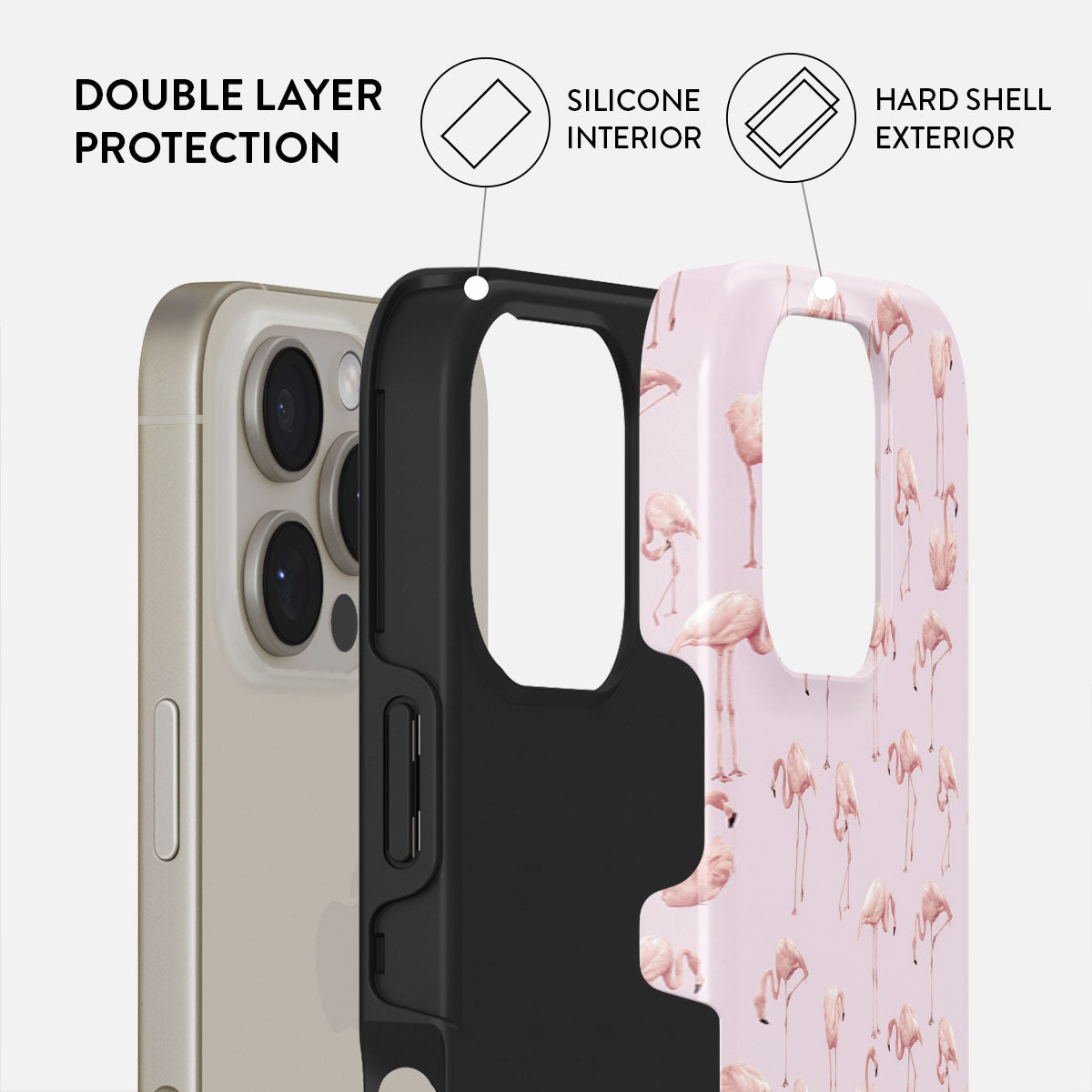 Nostalgic Pink - Flamingos iPhone 16 Pro Case | BURGA