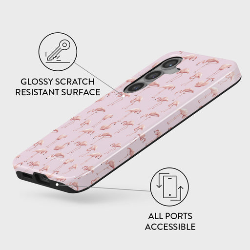 Nostalgic Pink - Flamingos Samsung Galaxy S24 FE Case 3