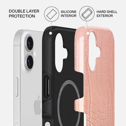 Pink Croco - iPhone 17 Case