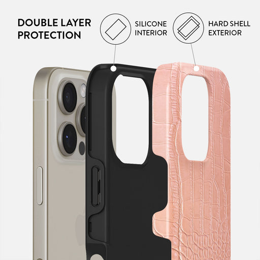 Pink Croco - iPhone 16 Pro Max Case