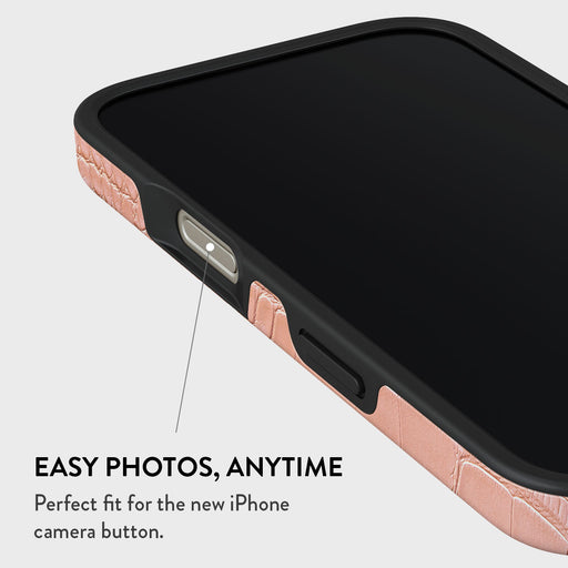 Pink Croco - iPhone 16 Pro Max Case