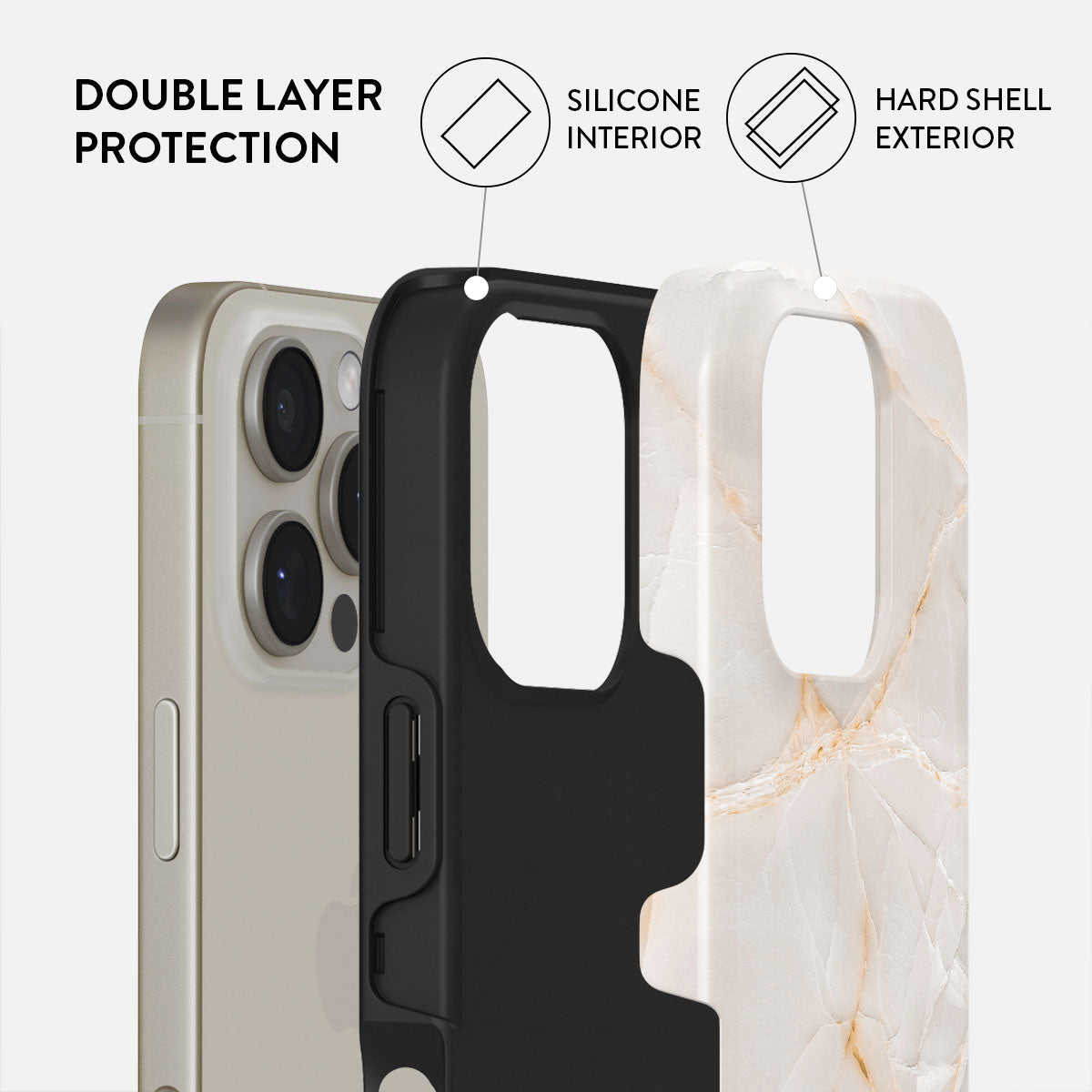 Vanilla Sand - Marble iPhone 16 Pro Max Case | BURGA