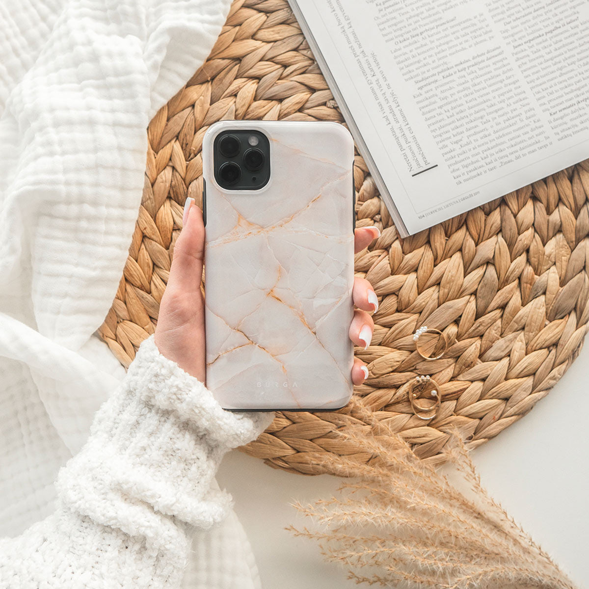 Vanilla Sand - Marble iPhone 16 Pro Max Case | BURGA