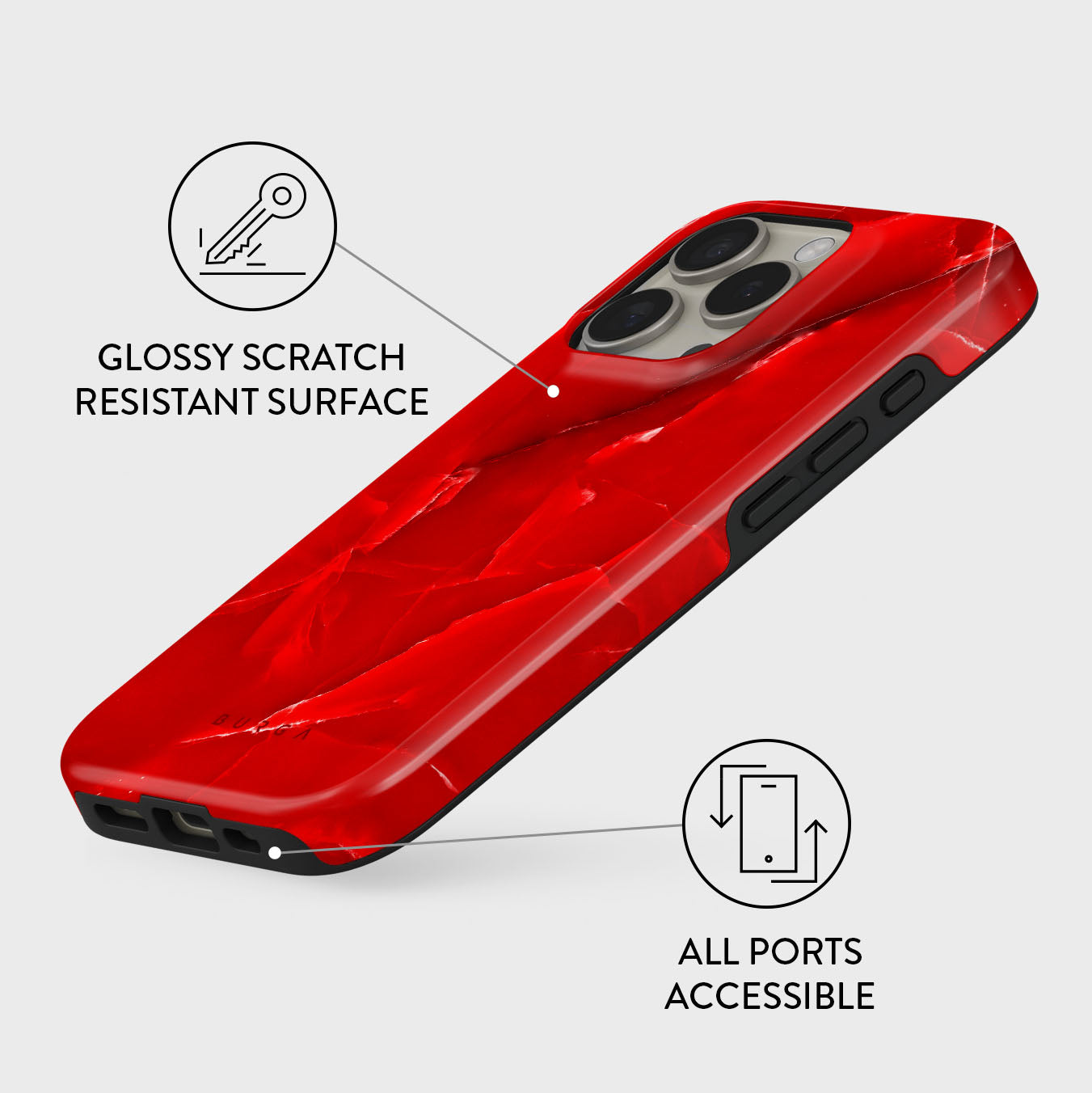 Wild Blaze - Red iPhone 16 Pro Max Case | BURGA