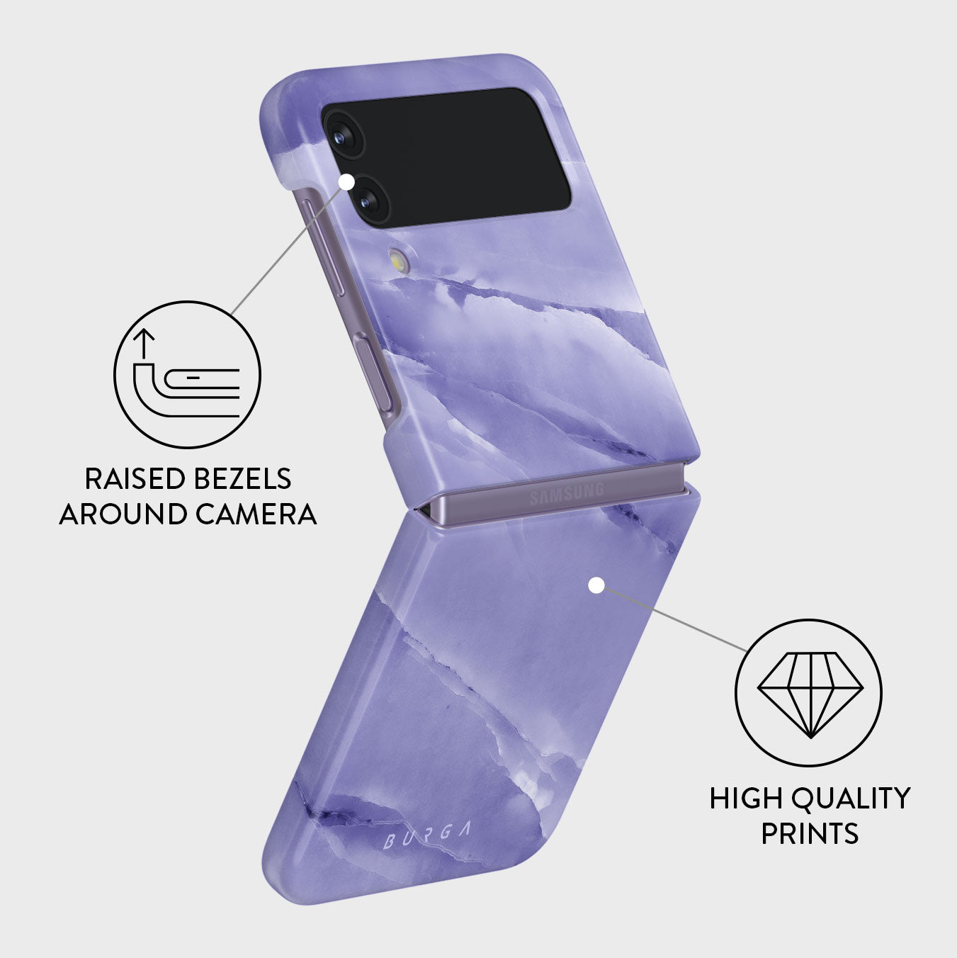 Lavender Dream - Samsung Galaxy Z Flip 4 Case | BURGA