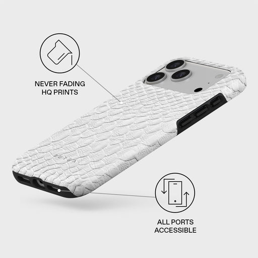 Glacial Desert - White Snakeskin iPhone 17 Pro Max Case