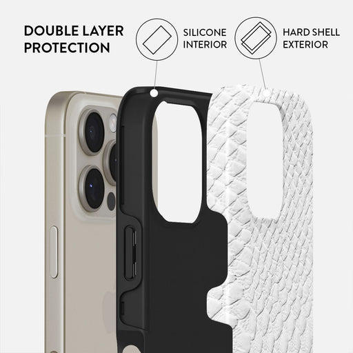Glacial Desert - White Snakeskin iPhone 16 Pro Case
